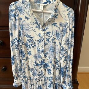 Floral Blue and White Women's dress